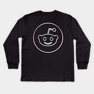 smile robot web Kids Long Sleeve T-Shirt